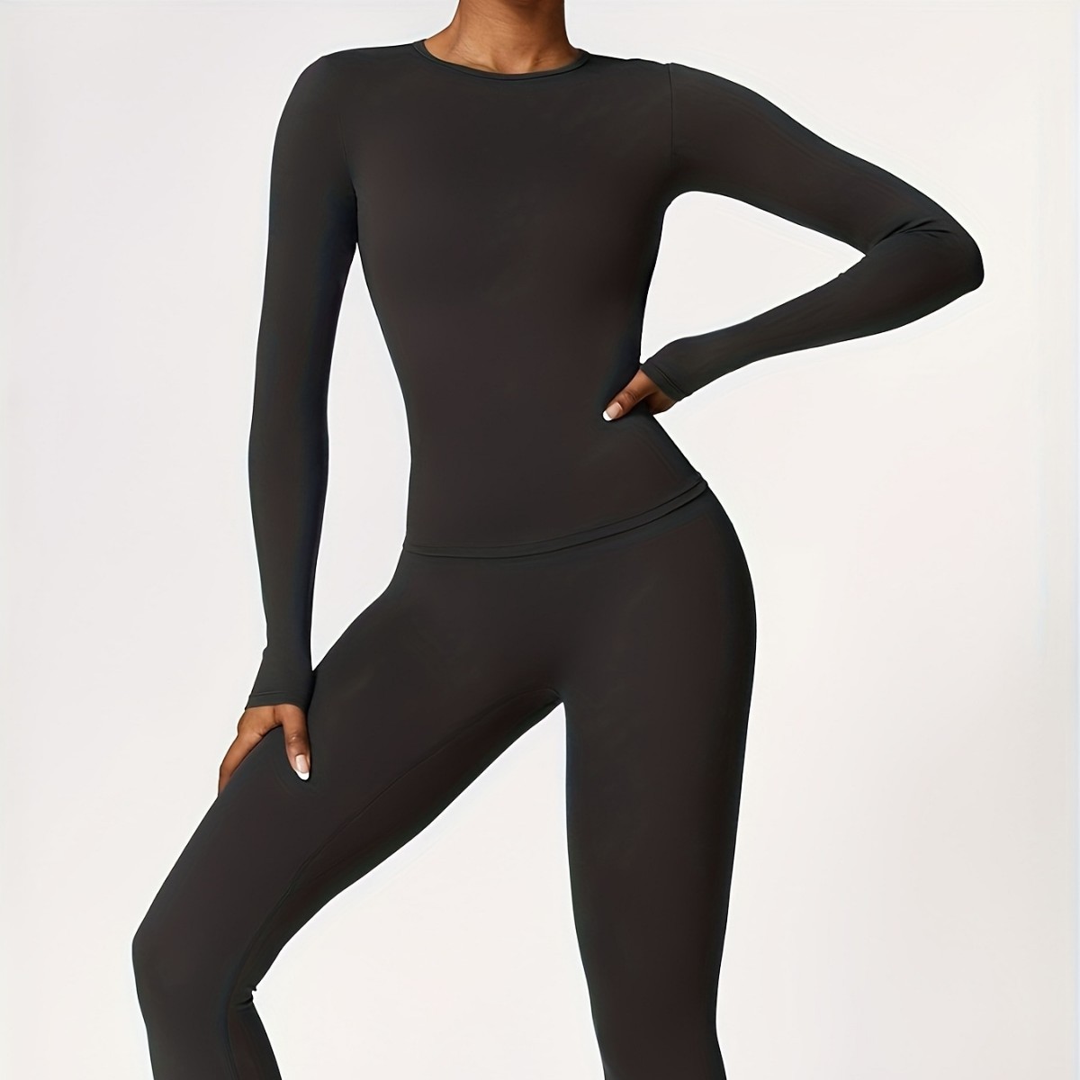 Yoga Fitness Pilates - Tight-fitting yoga suit slim long-sleeved outdoor