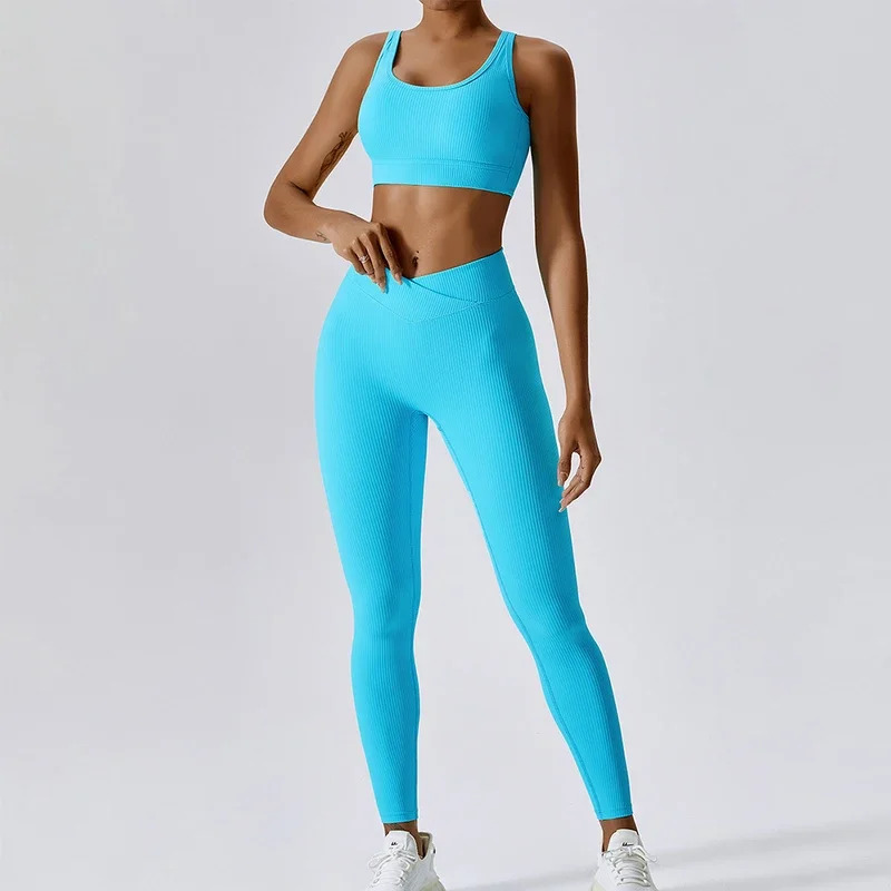 Ribbed Yoga Set Sportswear Wom - Yoga Fitness Hoodie recension och pris