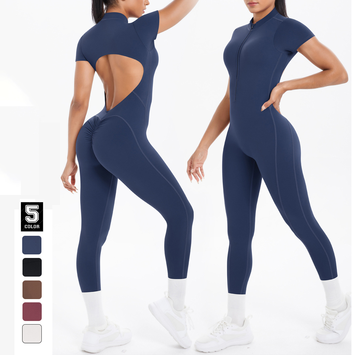 New Backless Bodycon Scrunch J - Yoga Overall Fitness recension och pris