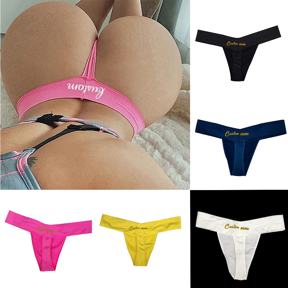 Custom Thong With Name Embroid - Yoga Fitness Name recension och pris