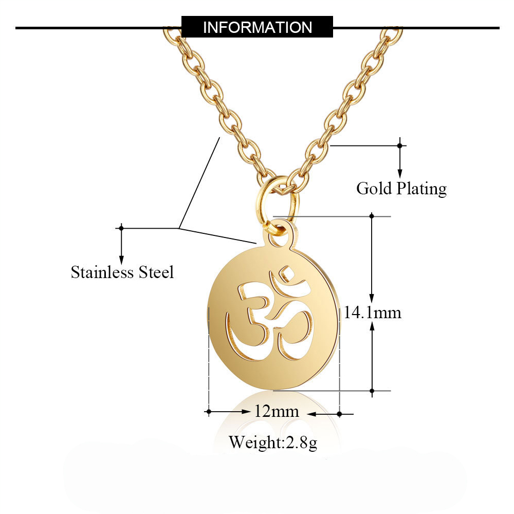 Small Yoga Pendant Gold Color  - Yoga Fitness Zone recension och pris