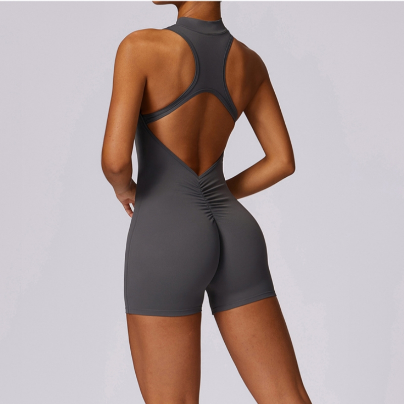 Summer Zipper Workout Jumpsuit - Yoga Overall Fitness recension och pris