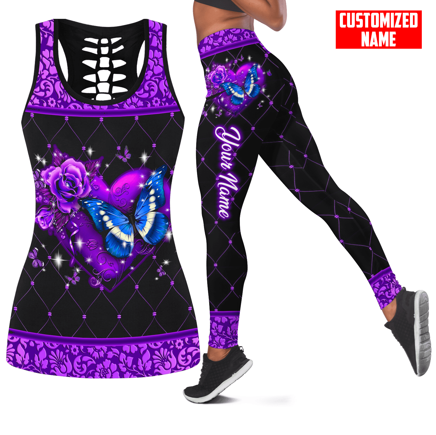 Personalized Name Butterfly 3D - Yoga Fitness Name recension och pris