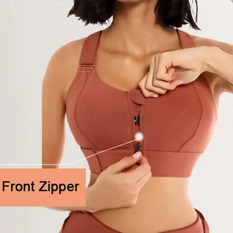 Front Zipper Women Sports Bra  - Yoga Fitness Plus recension och pris