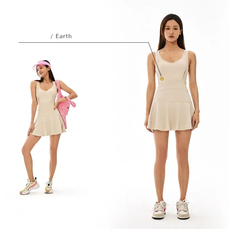 Tennis Dress Female Sleeveless - Yoga Fitness Hoodie recension och pris